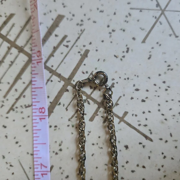 Elegant Triple Heart Floral Print Pendant Necklace Bronze Color - Picture 5 of 5